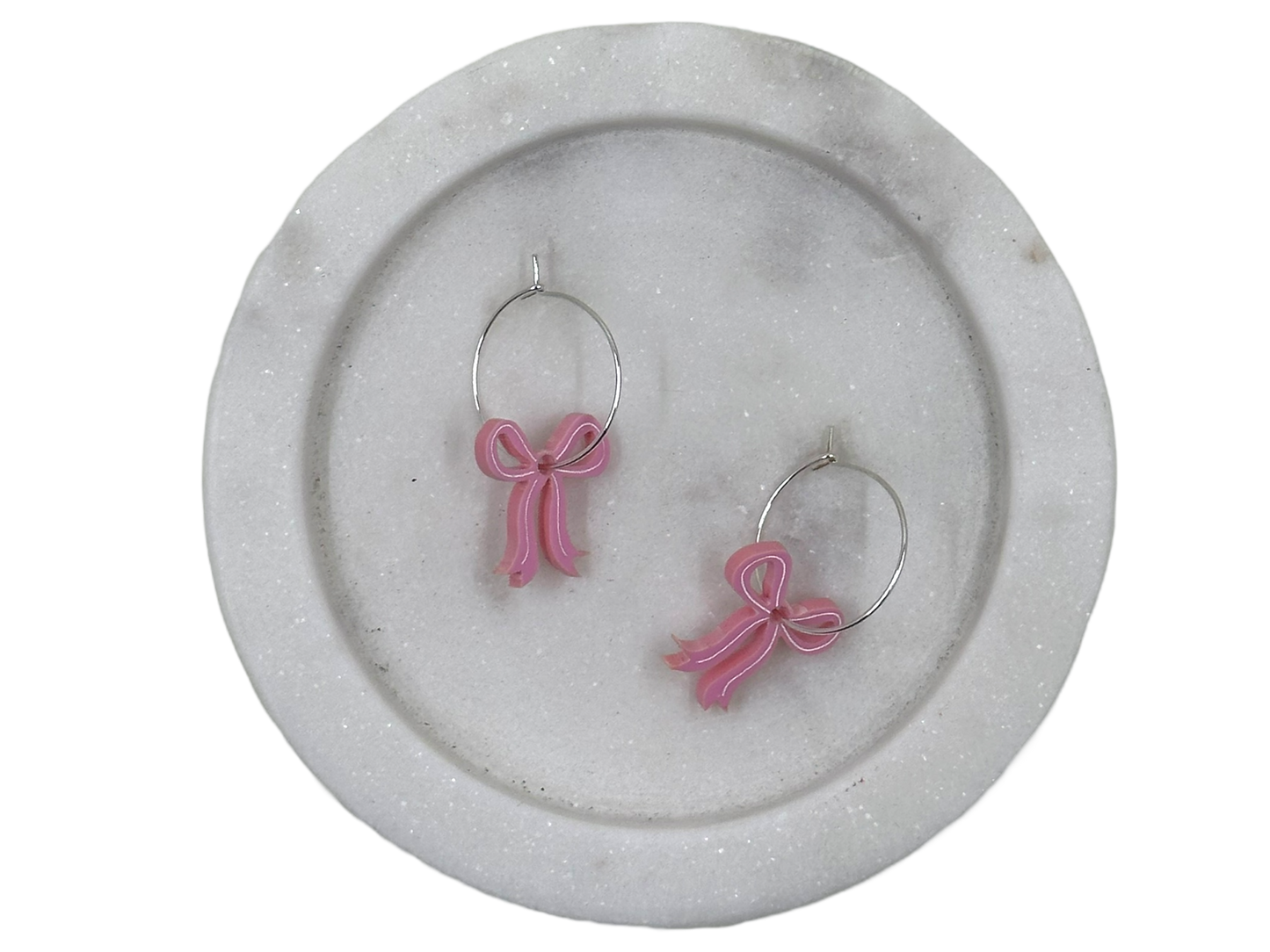Earrings - Pink Bows