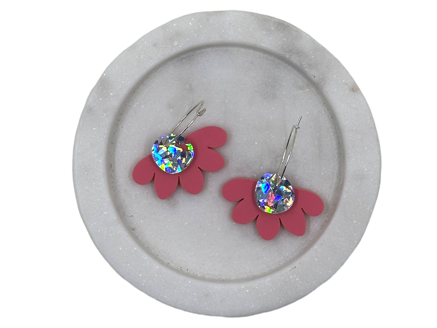 Earrings - Pink Daisy