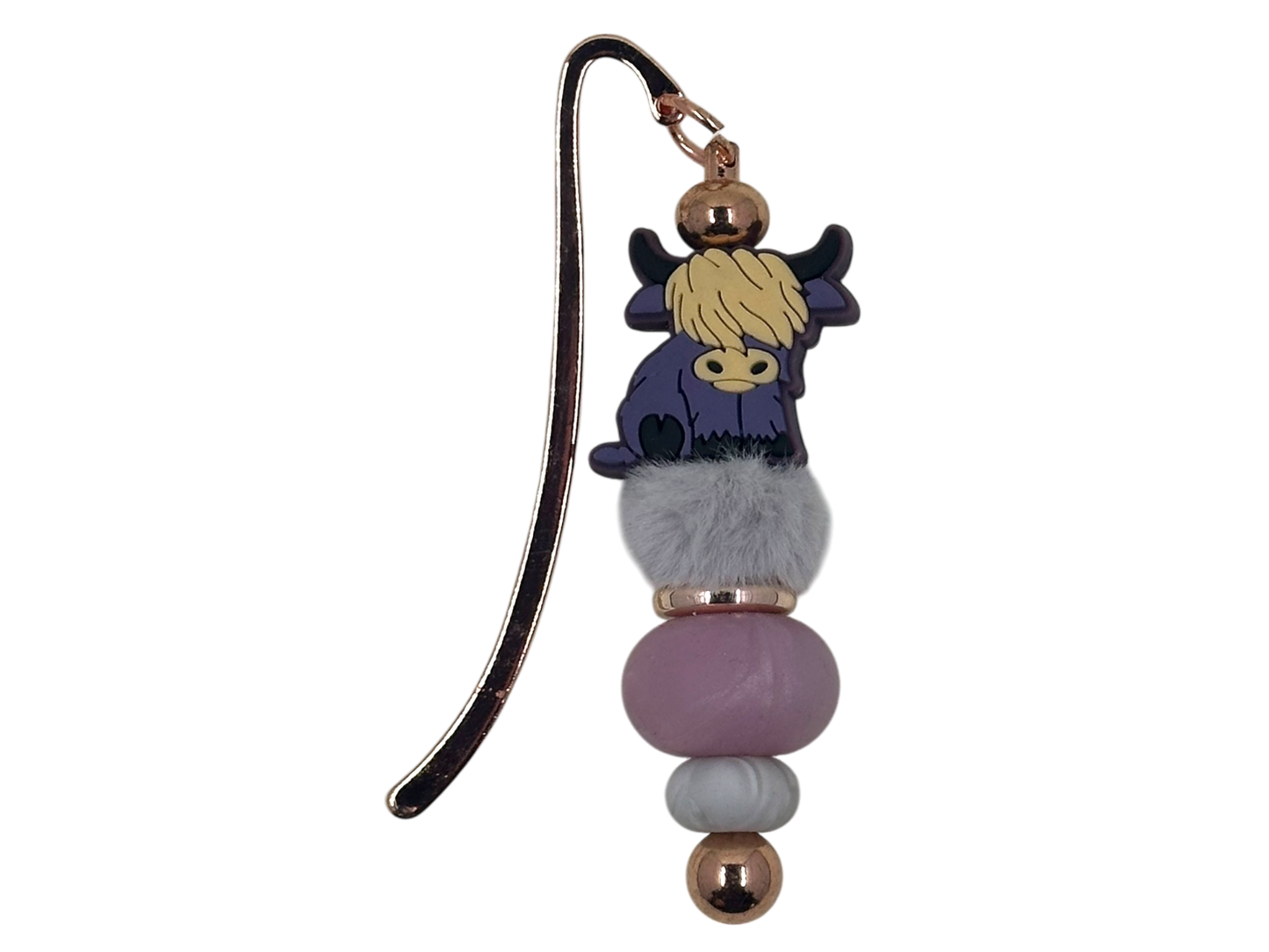 Beaded Bookmark - Purple Highland
