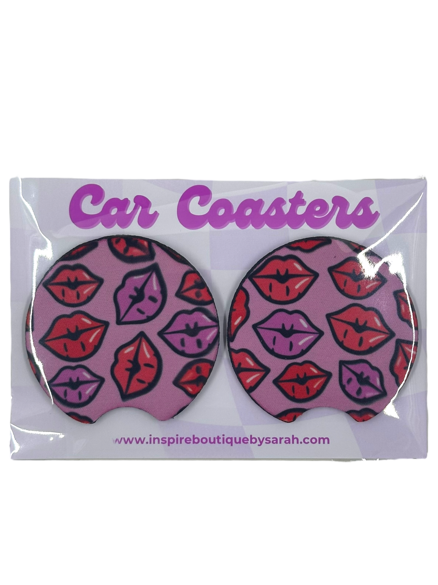 Car Coasters - Juicy Lips (2pcs)