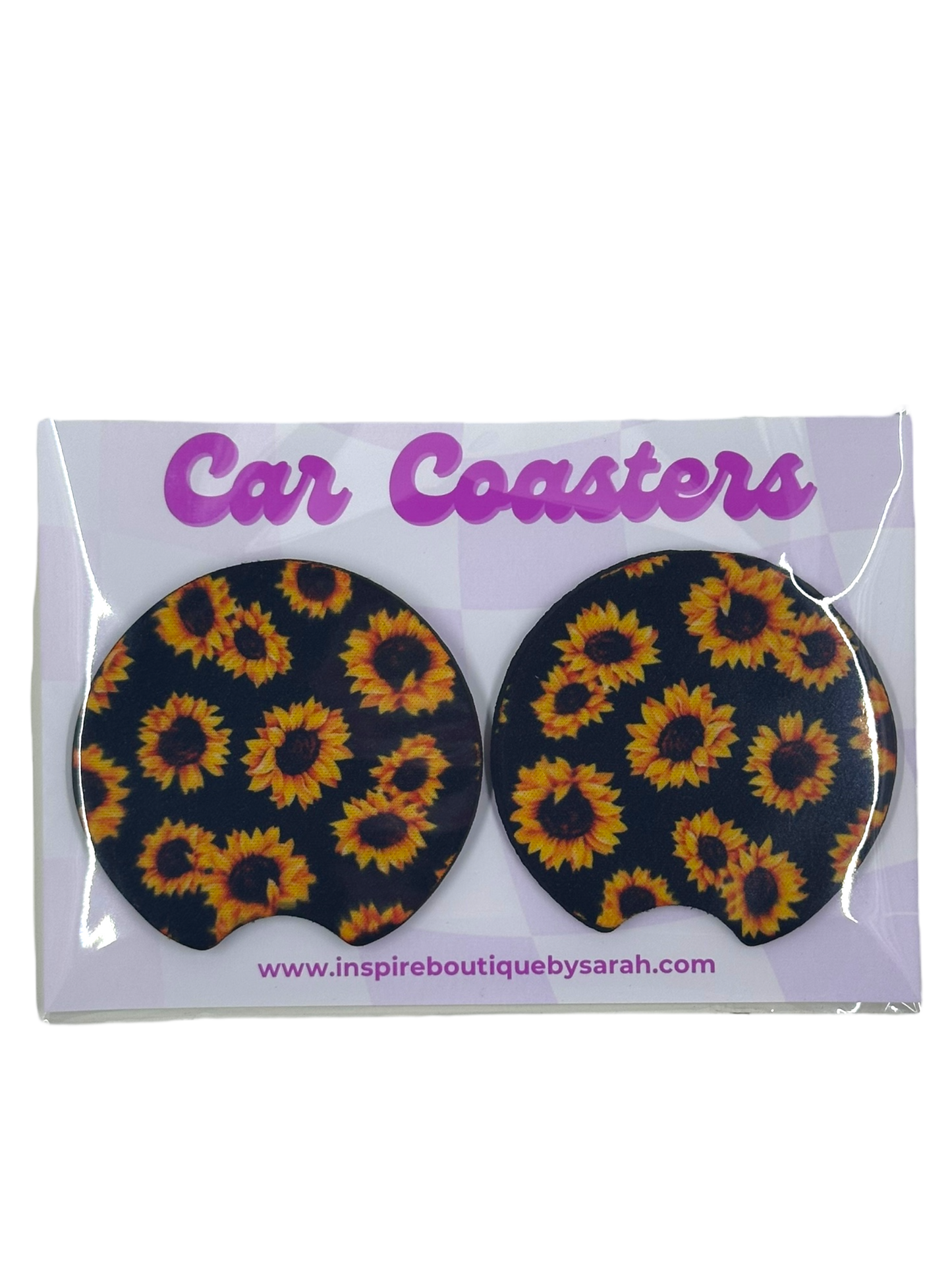 Car Coasters - Sunflowers (2pcs)