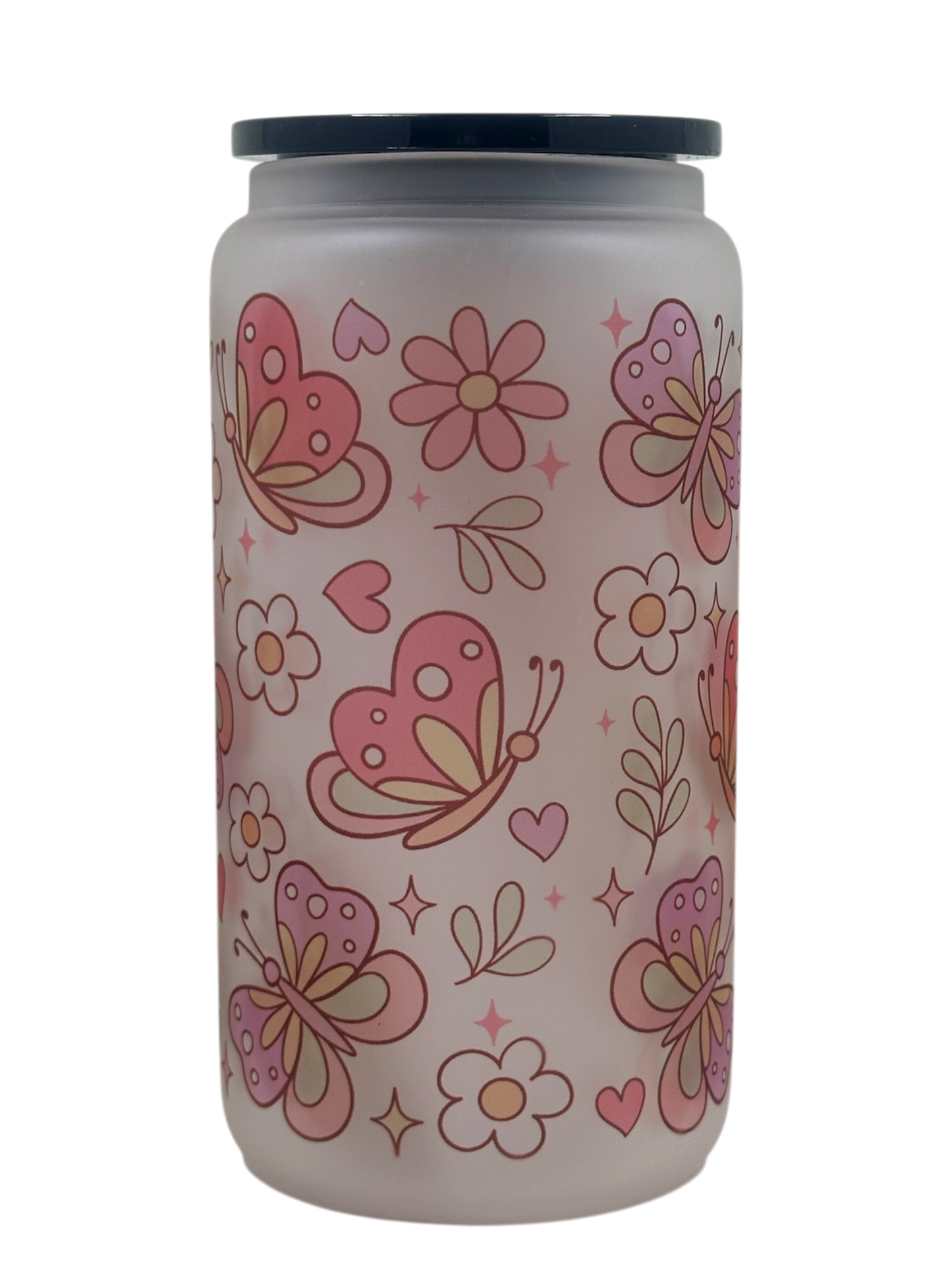 Frosted Tumbler - Pastel Butterflies