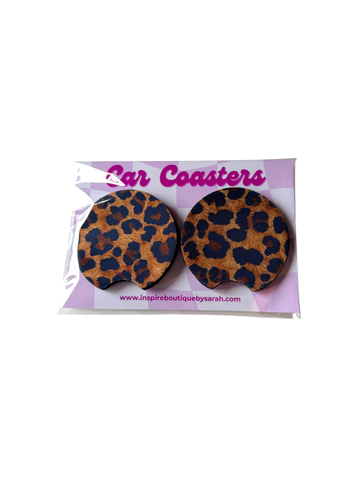 Car Coasters - Coyote Leopard (2pcs)