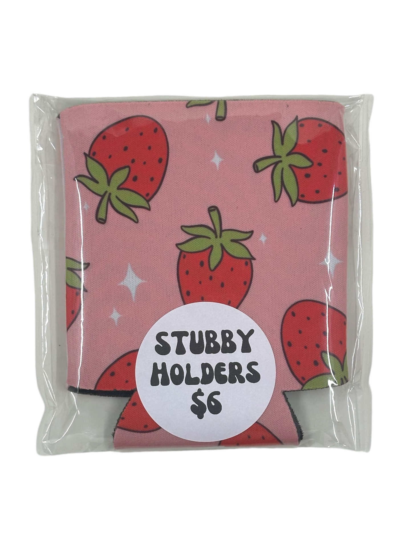 Stubby Holder - Strawberry Sparkle