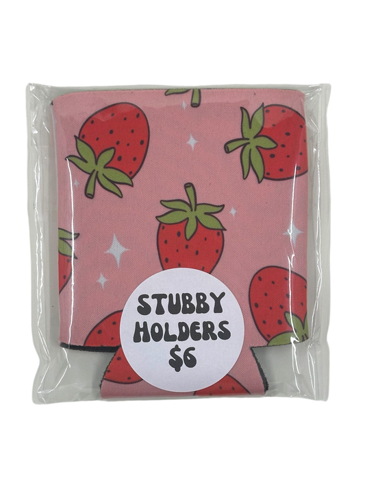 Stubby Holder - Strawberry Sparkle