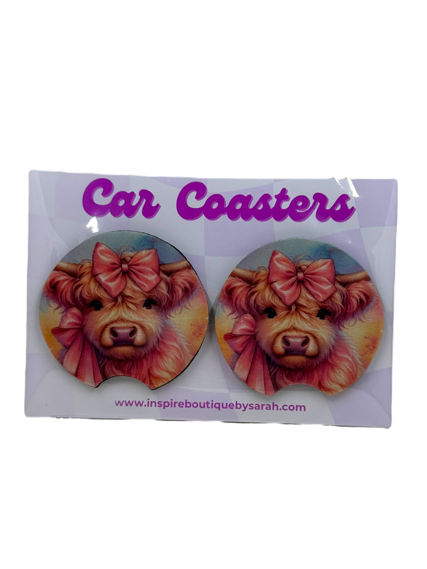 Car Coasters - Retro Checkers (2pcs)