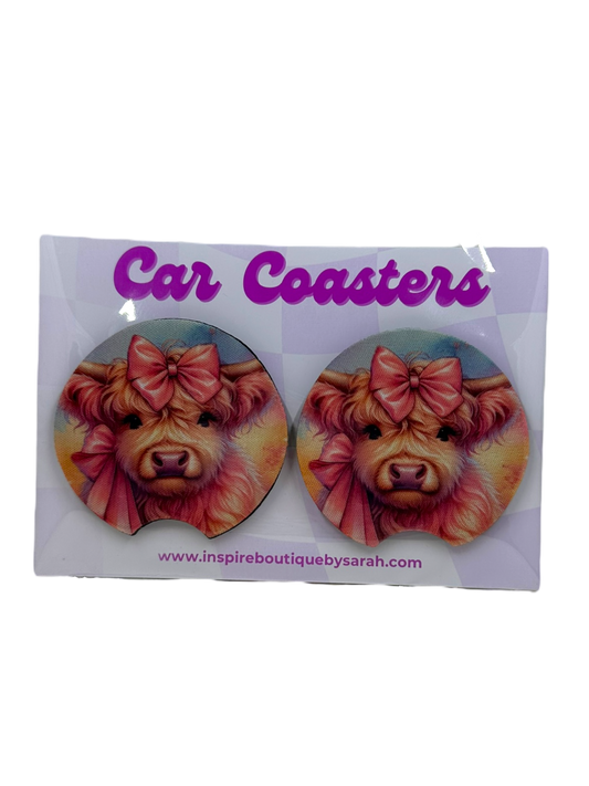 Car Coasters - Retro Checkers (2pcs)