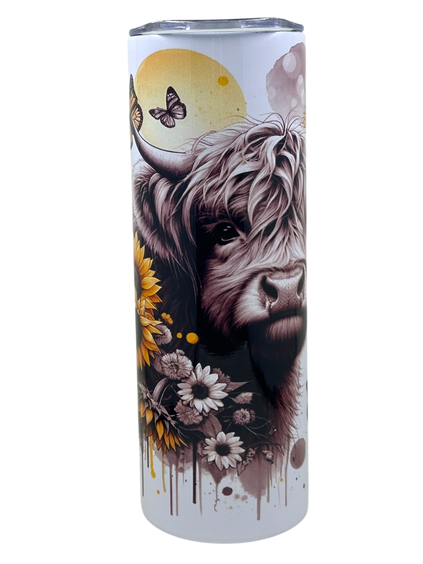 Sunflower Highland Cow