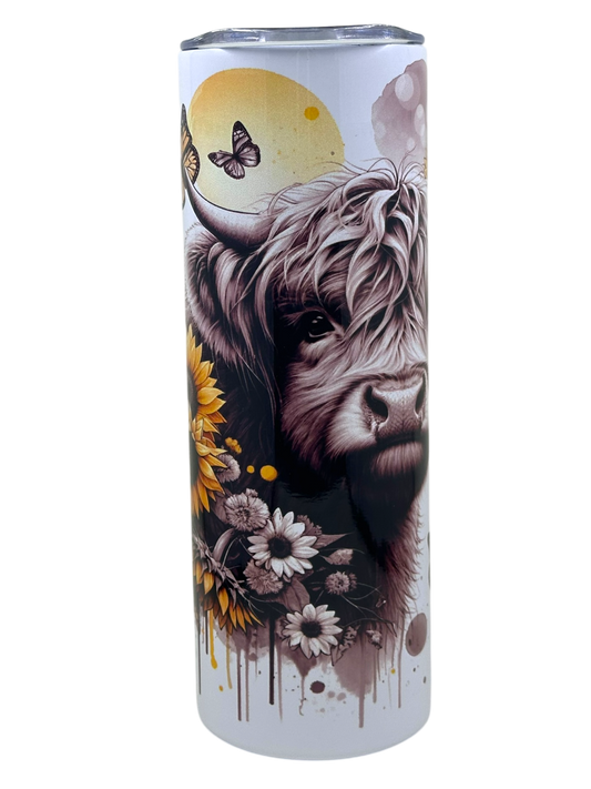 Sunflower Highland Cow