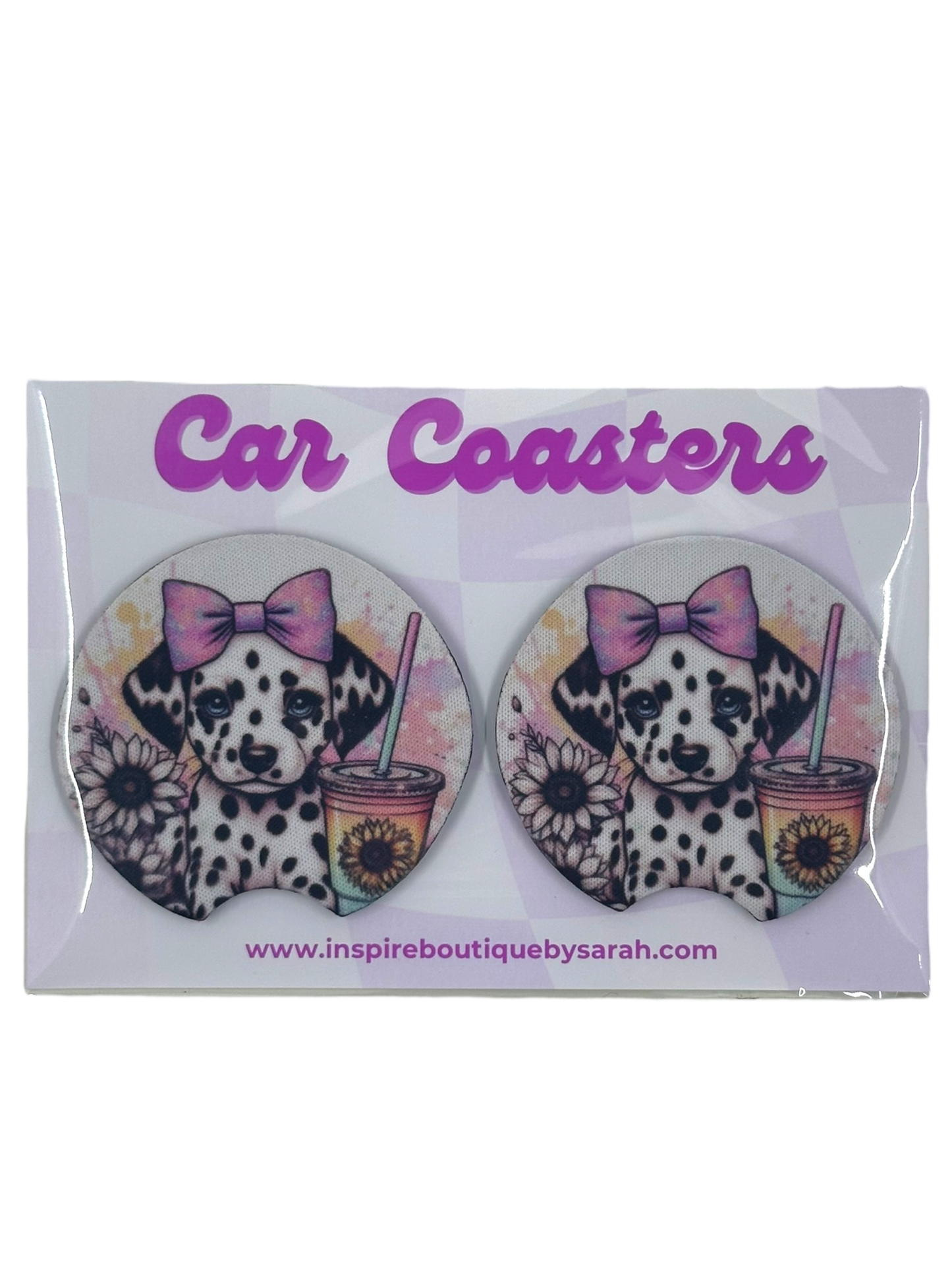 Car Coasters - Dalmation Fun (2pcs)