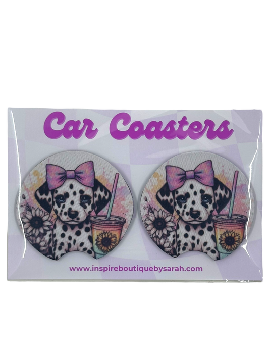 Car Coasters - Dalmation Fun (2pcs)