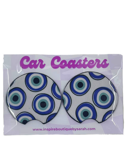 Car Coasters -  Evil Eye Protection (2pcs)