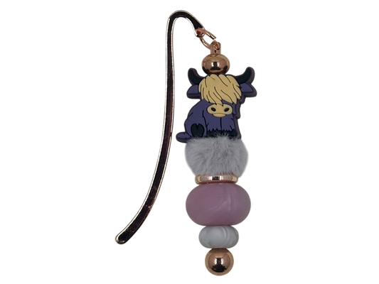 Beaded Bookmark - Purple Highland