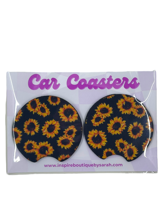 Car Coasters - Sunflowers (2pcs)