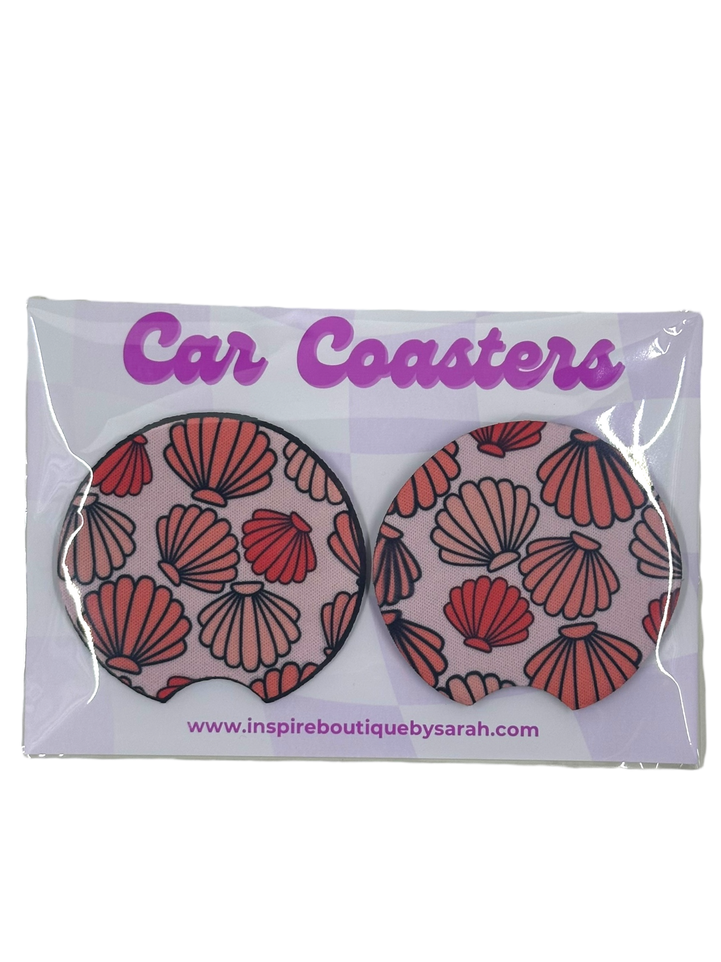 Car Coasters - Sea Shells (2pcs)