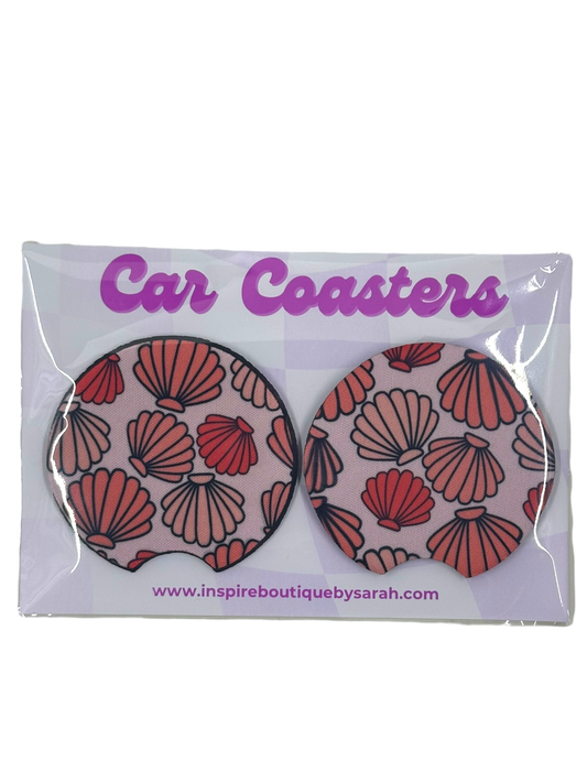 Car Coasters - Sea Shells (2pcs)
