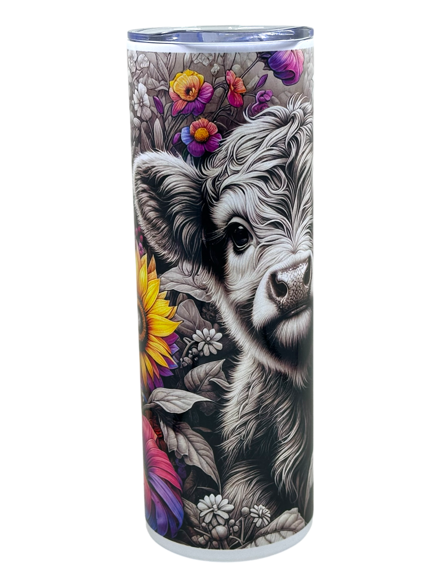 Floral Highland Cow