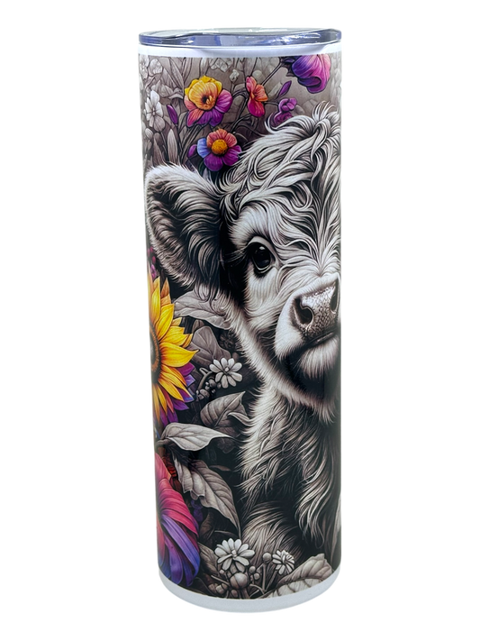 Floral Highland Cow