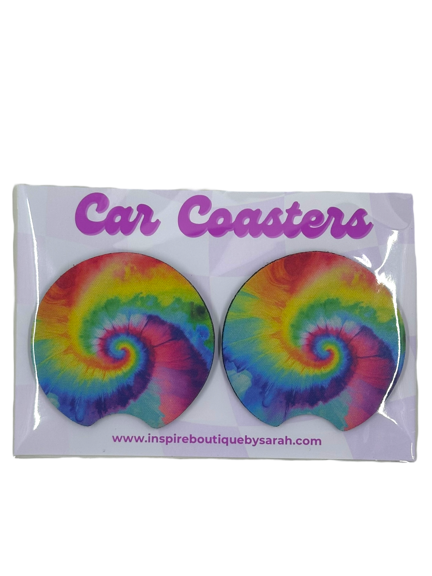 Car Coasters - Tye Dye (2pcs)