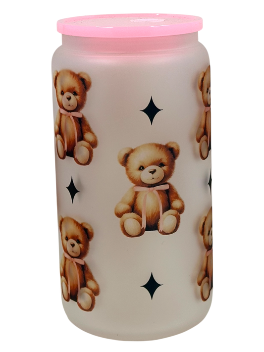 Frosted Tumbler - Comfort Teddy