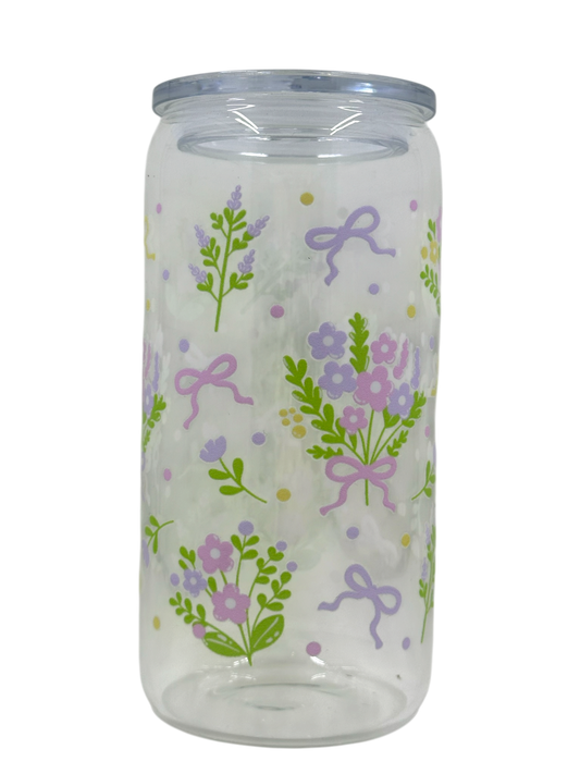 Glass Tumbler - Summer Boquette