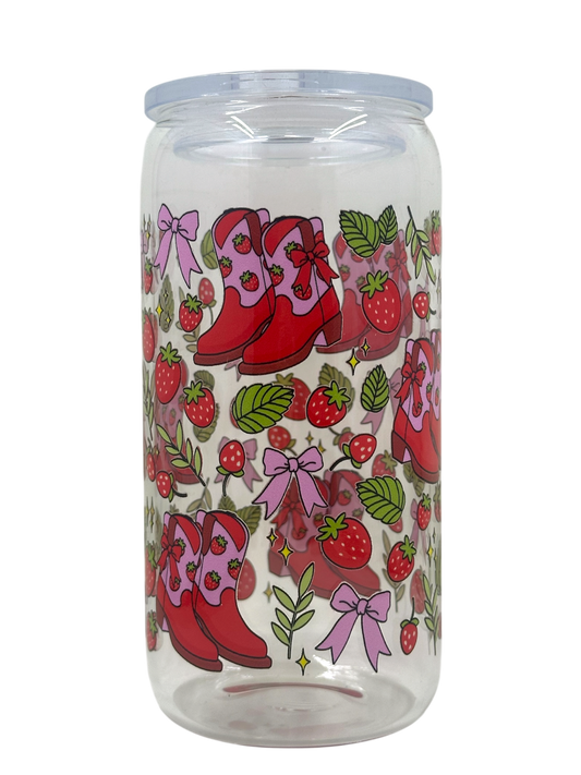 Glass Tumbler - Strawberry Forrest