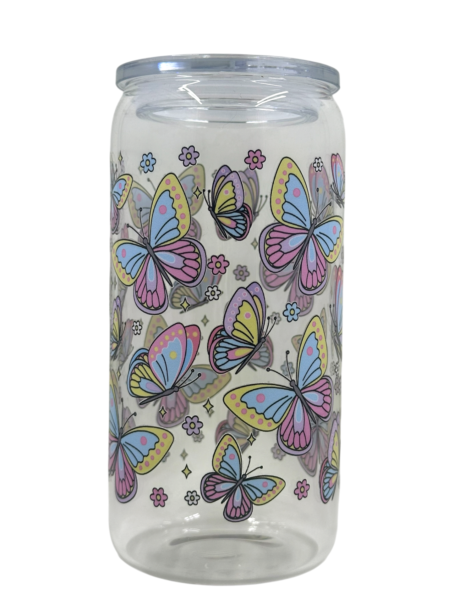 Glass Tumbler - Butterfly Posey