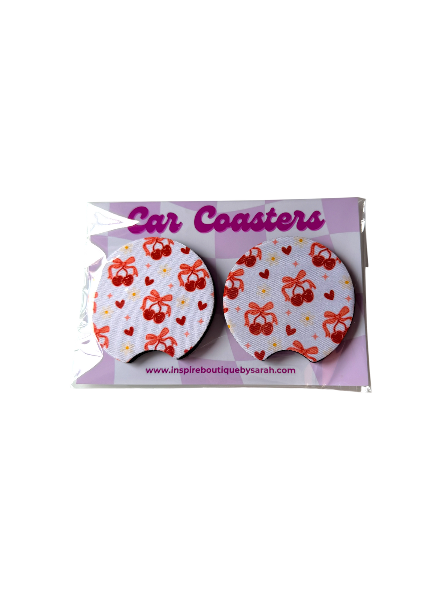 Car Coasters - Cherry Bright  (2pcs)